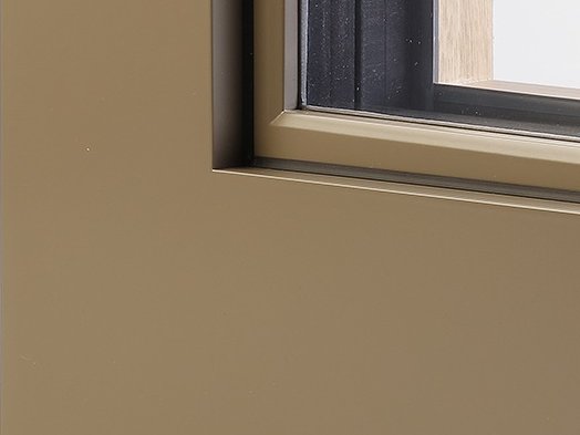 Nachaufnahme Fensterecke Holz-Alu "Longlife Style" außen
